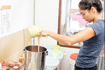 Preparation of the silicone